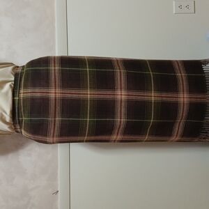 REQUIREMENTS WOMENS SKIRT SIZE 14P IN A BEAUTIFUL BROWN PLAID
